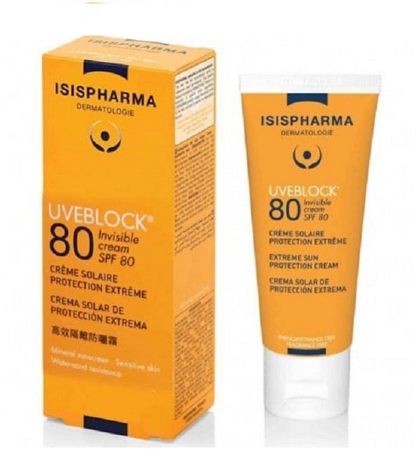 uveblock-ecran-spf-80-teinte-40-ml-isispharma.jpg ISISPHARMA Uveblock 80 Invisible spf80 40ml – Image 1